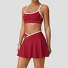 Conjunto de Sujetador Camisola Patchwork Transfronterizo Yuyue, Conjunto Transpirable para Yoga, Running, Fitness, Tenis