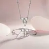 Collar de Diamantes Lazo Destello para Mujer Cadena Clavícula Estrella de Diamantes Simple de Alta Gama Diseño de Nicho de Moda Pulsera de Circonita