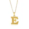 Collar de Acero Inoxidable con Baño de Oro de 18 Quilates, Color Dorado Imitación, Letra Inglesa 26, Estilo Metálico Elegante, Popular Transfronterizo, Joyería de Moda
