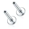 Varilla para Uñas de Labio con Diente Interno de Acero Inoxidable 1.0-1.2mm (14G/16G) Joyería y Accesorios para Piercings de Oreja, Uña y Lengua con Rosca Interna