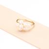 Anillo de flor de perla de agua dulce con temperamento suave, chapado en oro, apertura de nicho, anillo ajustable para dieta, anillo para mujer que combina con todo.
