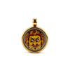 Xizang 1.5cm Acero Inoxidable Mini Pequeño Thangka Cinco Ye Huang Caishen Cinco Caminos Caishen Thangka Colgante Caja Gawu