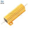 Resistor Rx24 Carcasa de Aluminio Tono Dorado 50W 30Rj 30 Ohm 5% Disipador de Calor de Alta Potencia Resistor de Carga para Coche