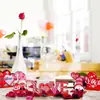 5 Regalos de Base de Letra para Pareja del Día de San Valentín Adornos de Madera con Base Set de Adornos de Madera de Escritorio para el Día de San Valentín