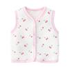Colete de bebê de 0 a 2 anos, outono e inverno, acolchoado, masculino e feminino, colete de algodão para bebê