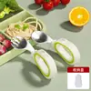 Colher e Garfo de Cabo Curto para Bebê Aço Inoxidável 316 Colher de Silicone para Treinamento de Comida de Bebê Crianças Aprendem a Comer com Garfo e Colher Curvos