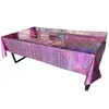 Mantel Decorativo de Fiesta con Diamantes Láser de Amazon Transfronterizo con Mantel Desechable Brillante y Colorido para Uso en Fiestas Impermeables