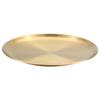 Plato de Acero Inoxidable Coreano 304 Bandeja Dorada Plato para Comida Occidental Plato para Barbacoa Plato para Pastel Postre Fruta Plato Redondo Plato para Buffet