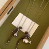Nuevo Collar con Colgante de Gota de Agua Sensación de Alta Gama Lujo Ligero Cadena de Suéter de Nicho Estilo Largo Colgante en el Cuello Moda Versátil Accesorios de Collar Venta al por Mayor