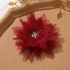 Diseño Original: Hermoso y Etéreo Clip para el Cabello, Diadema, Accesorio para el Cabello, Broche, Accesorio para la Ropa con Flor de Cristal de Organza DIY