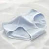 Panty Femenino Estilo Japonés Azul Cielo con Lazo 10A Algodón Puro Entrepierna Antibacteriana Bragas de Mujer Cintura Media Pantalones Cortos de Estudiante
