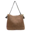 2026 Bolso Tejido Nuevo Moda Versátil Elegante Bolso de Hombro Único Bolso de Mano Bolso de Paja Bolso de Playa Vacaciones Moderno