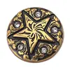 Botones Convexos de Estrella de Cinco Puntas Cosidos a Mano Botones Metálicos Botones para Camisa Botones Tejidos para Suéter Accesorios de Ropa Jinda