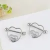 Piercing para pezón de acero de titanio 316L con forma de mariposa, diseño europeo y americano, con flor que gotea aceite, estilo diablo. Joyería para piercing corporal.