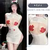 Lencería Sexy Cosplay de Enfermera de Corazón Puro Juego de Rol Caliente Abertura Lateral Pijamas Apasionados Sin Quitarse Tallas Grandes Dropshipping
