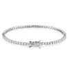 Popular Cadena de Tenis Hip-Hop Europea y Americana de 3-6 mm, Pulsera de Circonita con Diamantes Completos de Lujo, Accesorio de Moda Transfronterizo Unisex