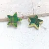 23mm Cuadros Estrella de Cinco Puntas Retro Maillard Perforados Cuentas DIY Pulsera Collar Acrílico Joyería Accesorios