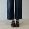 Zapatos Pequeños de Cuero Tallado Floral Lavados a Mano, Zapatos de Abuela, Nuevo Estilo de Primavera, Hebilla de Cinturón, Tacón Grueso, Zapatos de Salón de Corte Profundo para Mujer, Ligeros