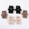 Zhao Lusi mismo estilo coreano lindo oso de peluche de dibujos animados DIY tocado de alto aspecto accesorios para el cabello horquilla material al por mayor