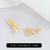 Relleno de Oro de 14K Lleno de Diamantes Lazo Completo a Través del Agujero DIY Pulsera de Perlas Hecha a Mano Cadena de Suéter Incrustada con Circonita Accesorios de Joyería