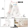 Juguete de simulación cognitiva para niños, modelo sólido de animal Gato, traje Gato Gato Amarillo Gato de cola corta Gato blanco y negro Gatito Adornos