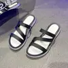 Pantuflas Exteriores Impermeables para Mujer 2025 Verano Nuevas Sandalias de Vacaciones Exportación Estilo Coreano Zapatos de Playa Sandalias Calzado para Mujer