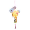 Lanternas pequenas de bambu trançado para o Festival do Meio Outono, decorações de coelho de pelúcia de desenho animado para crianças segurarem, lanternas acabadas feitas à mão