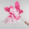 Buquê de flores artificiais com folhas de taro para casamentos, arranjo floral de folha de pomelo para decoração de casamento, arranjo de flores para corredor de hotel, arranjo de plantas verdes para vendas transfronteiriças