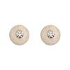 Aretes de botón esmaltados estilo francés aretes pequeños simples aguja de plata 925 sentido de alta gama nicho versátil temperamento aretes de botón retro para mujer