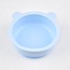 Cuenco de silicona con forma de oso para bebés, personalizado, apto para uso alimentario materno infantil, con ventosa y anticaídas, vajilla portátil para alimentación infantil.