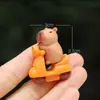 Nueva Muñeca Capibala Pequeña Capibara Muñeca Mini Muñeca Creativa Musgo Micro Paisaje Decoraciones de Escritorio Pequeños Adornos