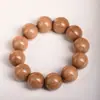 Pulsera de Seis Hileras de Madera Vieja, Cuentas de Madera, Madera que Repele Dragones, Cuentas de Madera Coleccionables, Textura de Seis Hileras, Pulsera Ranurada, Hilo de Cuentas, Amuleto de Buena Suerte