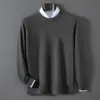Suéter Grueso de Cuello Redondo para Hombre Otoño Invierno Andy Tejido de Terciopelo Pulóver Manga Larga Casual Base Ligera para Negocios Tallas Grandes