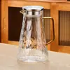 Jarra de Vidrio para Agua Fría, Resistente a Altas Temperaturas, Gran Capacidad para Uso Doméstico, Jarra para Agua Fría, Juego de Tazas para Agua Hervida, Jarra para Agua para Sala de Estar, Tetera