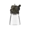 Copo Criativo de Novo Estilo para Bebidas Alcoólicas com Design de Cabeça de Animal, Copo Pequeno, 0,05kg Copos de 50ml, Garrafa de Whisky, Estojo de Couro