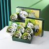 Juego de Cuencos de Porcelana Azul y Blanco, Caja de Regalo de Cerámica Pintada a Mano Estilo Japonés con Palillos, Juego de Regalo de Vajilla para Regalo de Retorno, Cuenco de Regalo, Alto Valor Estético de Panda