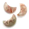 Pedra natural ponto Pedra contas não porosas 20x 30mm Meia-lua plana Pedra Olho de Tigre contas soltas Acessórios para joias DIY