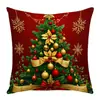 Fundas de almohada con temática navideña, ambiente festivo y cálido, fundas de almohada decorativas para sala de estar, venta al por mayor transfronteriza