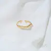 Anillo Abierto de Perla Pegajosa de Lava Color Oro Real 14K con Colgante Accesorios de Materiales para Joyería Hecha a Mano DIY
