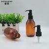 Atacado 150ML180ML cor de chá frasco de óleo de limpeza frasco de loção frasco com pump para sérum frasco de óleo corporal