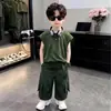 Conjunto de Chaleco de Verano para Niños 2026 Nuevo Estilo Ropa Fresca Urbana para Niños Conjunto de Dos Piezas para Niños Mayores
