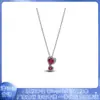 Pandora 925 Cobre Blanco Chapado en Plata Diamante Amor Cupido Serie Nuevo Collar de Moda DIY Joyería
