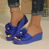 Sandalias de Verano para Mujer con Suela Gruesa, para Cruzar la Frontera, que Aumentan la Altura, Nuevas de Verano 2026, Sandalias de Plataforma de Cuña con una Correa Floral para Mujer