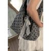 Bolsa de Lona Casual de Gran Capacidad Bolso de Mujer 2024 Nueva Moda Bolso de Hombro con Lunares Bolso Tote Commuter Combinable