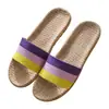 Pantuflas de Lino para Primavera, Otoño y Verano, Pantuflas de Verano Tejidas de Paja de Ratán con Suela Gruesa para Hombres y Mujeres, Adecuadas para Uso en Casa y en Interiores