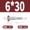 Tornillos Autoperforantes Hexagonales Externos de Acero Inoxidable 304 Tornillos para Madera Extendidos 316 Autoperforantes M6M8M10M12*30/50