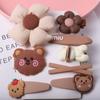 Ciervo Blanco con Pasador de Peluche Flequillo Rojo de Internet Pinza Lateral Tocado Pasador Infantil Otoño e Invierno Niña Pinza Linda