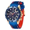 Reloj Lige Business de Acero con Cronógrafo de Seis Manecillas, Calendario, Esfera Grande, Reloj Creativo Europeo y Americano 10027