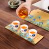 Novo Estilo Chinês Pequeno Tapete de Chá Seco Tapete de Toalha para Bubble Tea Acessórios para Conjunto de Chá Kung Fu Tapete Espessado com Isolamento Térmico Tapete para Bule Bandeja de Chá