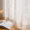 Cortina de Hilo Frances Transparente e Impermeable, Sombra de Rama de Luna Tejida Finamente, Cortina de Sala de Estar, Hilo Blanco, Protección Solar de Balcón, Aislamiento Térmico, Parasol, Keqiao